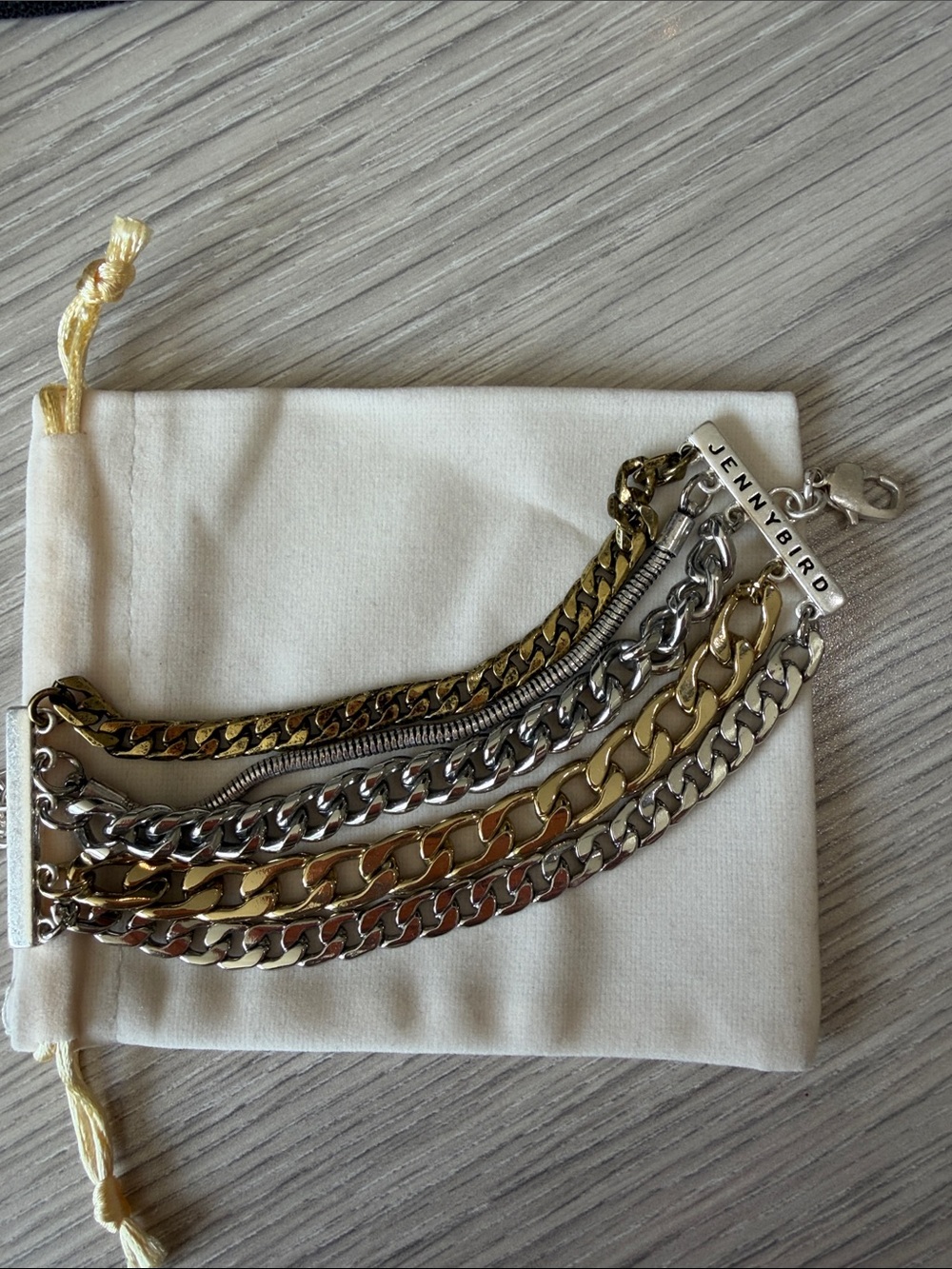 Jenny Bird Mixed Metal Layered Chain Bracelet - Gold & Silver